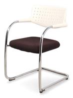 Vitra Visavis stoel, bruin-wit, Huis en Inrichting, Stoelen, Ophalen of Verzenden, Gebruikt, Overige kleuren