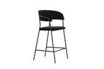 Counter Barkruk - 60 cm - Senna - Zwart - Fluweel - Jörn, Verzenden, Nieuw