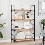 vidaXL Wandschappen 4 st zwevend olieafwerking 80x30x2 cm, Huis en Inrichting, Woonaccessoires | Wandplanken en Boekenplanken