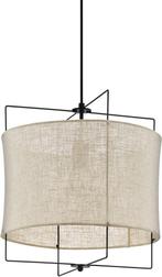 EGLO Bridekirk Hanglamp E27 - Ø 40 cm - Zwart/Linnen, Huis en Inrichting, Lampen | Hanglampen, Ophalen of Verzenden, Zo goed als nieuw