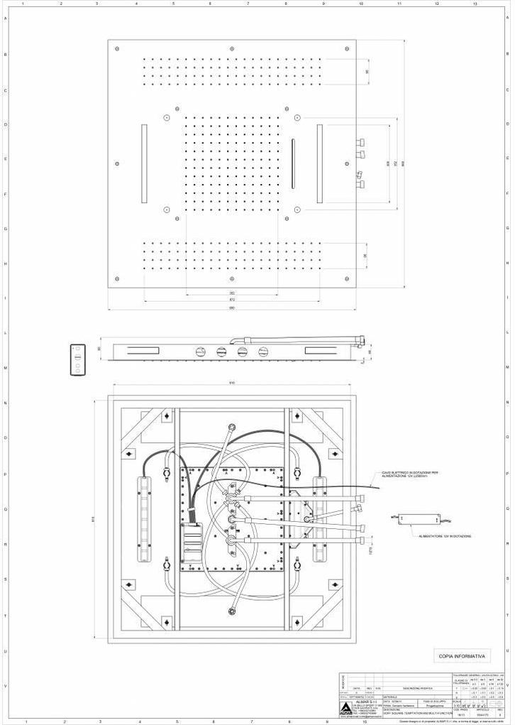 Mate Hoofddouche Vierkant Met Led Waterval En Nevel 95 Cm, Doe-het-zelf en Verbouw, Sanitair, Ophalen of Verzenden