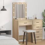 vidaXL Kaptafel met LED-verlichting - Sonoma Eiken 50x41x135, Huis en Inrichting, Tafels | Kaptafels, Verzenden, Nieuw