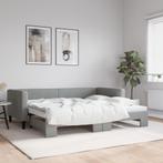 vidaXL Slaapbank met onderschuifbed 90x190 cm stof, 90 cm, Eenpersoons, Verzenden, Nieuw