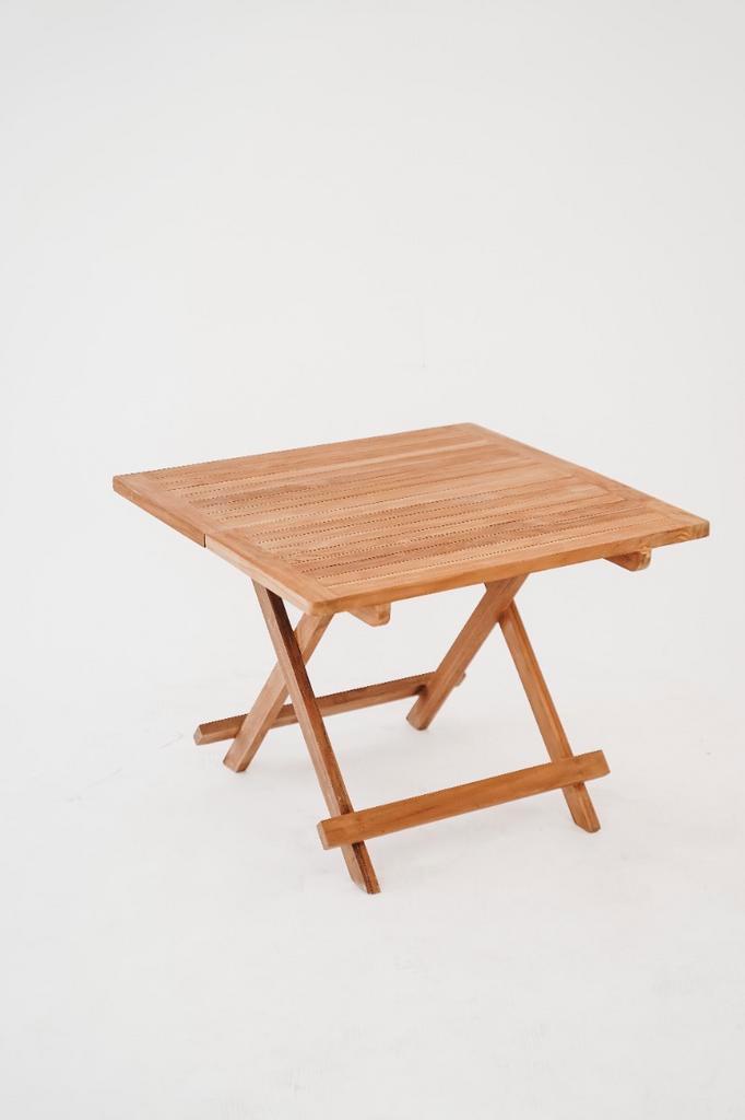 Teakea - Inklapbare Teak Tuintafel | 60x60cm | Bijzettafel, Tuin en Terras, Tuintafels, Vierkant, Nieuw, Teakhout, Verzenden