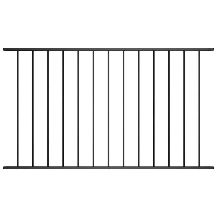 Tuinafscheiding zwart staal 170x125 cm | retourdeal | 47%..., Tuin en Terras, Schuttingen, 1 tot 2 meter, Minder dan 3 meter, Nieuw