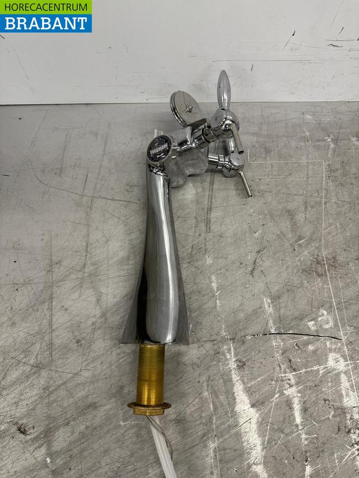 RVS Biertap Tapkraan Tapzuil 2 Kranen Horeca Cafe, Zakelijke goederen, Horeca | Keukenapparatuur, Gebruikt, Ophalen of Verzenden