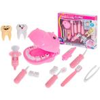13-delige speelgoed tandarts medische set nijlpaard roze, Nieuw, Ophalen of Verzenden