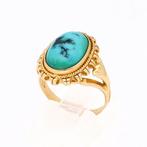 Ring - 18 karaat Geel goud Turquoise