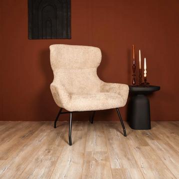 Fauteuil Elvira - Boucle - Creme beschikbaar voor biedingen