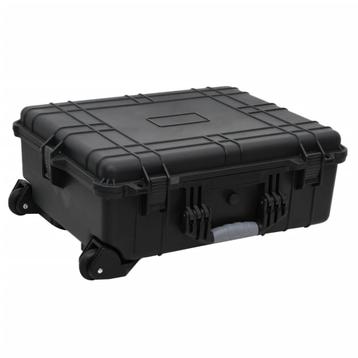 vidaXL Flightcase op wieltjes 63x50x23 cm PP zwart beschikbaar voor biedingen