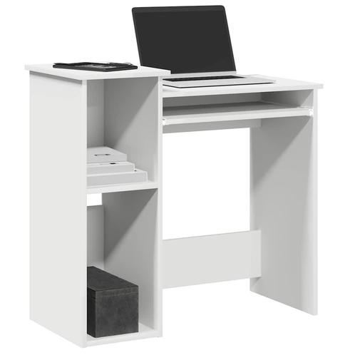 vidaXL Bureau met schappen 84x40x78 cm bewerkt hout wit, Huis en Inrichting, Bureaus, Nieuw, Verzenden
