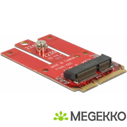 Delock 63909 Adapter Mini PCIe > M.2 Key E-sleuf, Computers en Software, Harde schijven, Nieuw, Verzenden