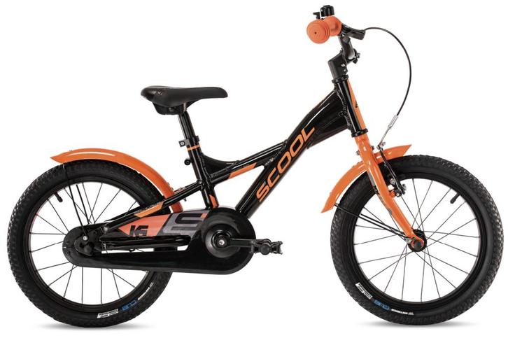 SCOOL XXlite 16 Black-Orange 4+, Fietsen en Brommers, Fietsen | Kinderfietsjes, Nieuw, Verzenden