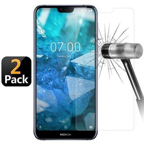 Nokia 7.1 Screenprotector Beschermglas 2x, Telecommunicatie, Mobiele telefoons | Hoesjes en Frontjes | Nokia, Nieuw, Verzenden