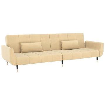 Slaapbank Creme - Luxe fluweel! Tweedekansje, OP=OP! beschikbaar voor biedingen