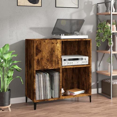 vidaXL Platenkast 84,5x38x89 cm bewerkt hout gerookt, Huis en Inrichting, Kasten | Overige, Nieuw, Verzenden
