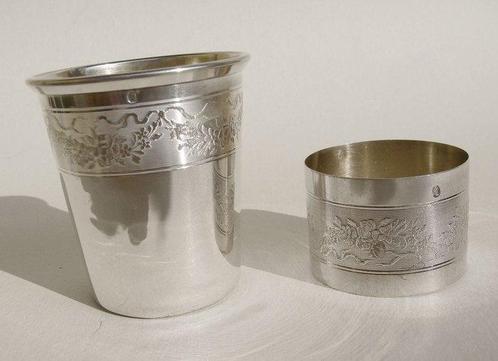 Stéphane Prudhomme - Beaker - Servetring - 950 zilver, Antiek en Kunst, Antiek | Goud en Zilver