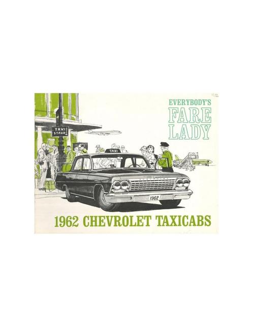 1962 CHEVROLET TAXI AUTOS BROCHURE ENGELS (USA), Boeken, Auto's | Folders en Tijdschriften, Chevrolet