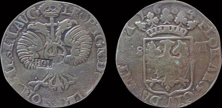 1684 Netherlands Verenigde Provinciën Overijssel Ar 28 st.., Postzegels en Munten, Munten | Europa | Niet-Euromunten, Verzenden