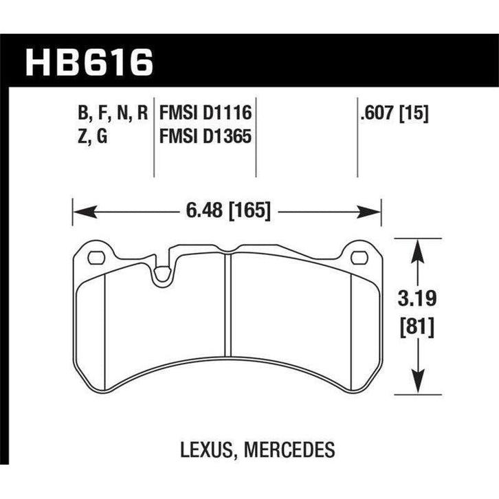 Hawk 08-09 Lexus IS-F HP+ Street Front Brake Pads -, Auto-onderdelen, Remmen en Aandrijving, Ophalen of Verzenden