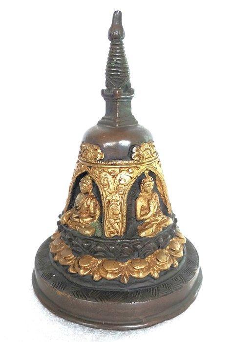 Tibetaans boeddhistische bronze stupa, ook wel bekend als, Antiek en Kunst, Antiek | Overige Antiek