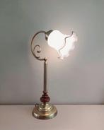 Bureaulamp - Eik - Bureaulamp met opalin kap