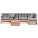 vidaXL 6-delige Loungeset met kussens massief douglashout, Verzenden, Nieuw, Loungeset