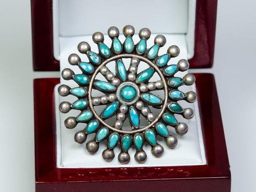 Brosche - Petit Point - Tony Romancito ? - Zuni - V.S., Antiek en Kunst, Kunst | Niet-Westerse kunst