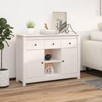 vidaXL Dressoir 100x35x74,5 cm massief grenenhout wit, Huis en Inrichting, Kasten | Dressoirs, 100 tot 150 cm, Verzenden, Nieuw