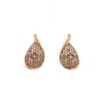 Rosegouden oorstekers met diamant 14 krt* nieuw, Sieraden, Tassen en Uiterlijk, Oorbellen, Verzenden, Zo goed als nieuw, Goud