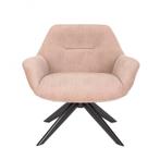 Set van 4 Draaistoel 'Vegas' Ribfluweel Beige