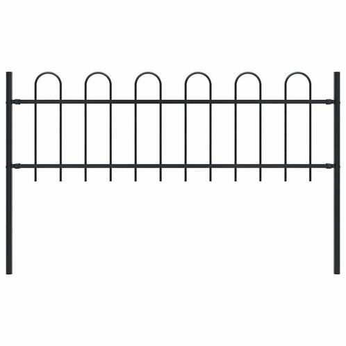 Stalen Tuinhek met Ronde Top | Tweedekansje | OP = OP, Tuin en Terras, Tuinhekken en Hekwerk, Nieuw, IJzer, Tuinhek, Ophalen of Verzenden