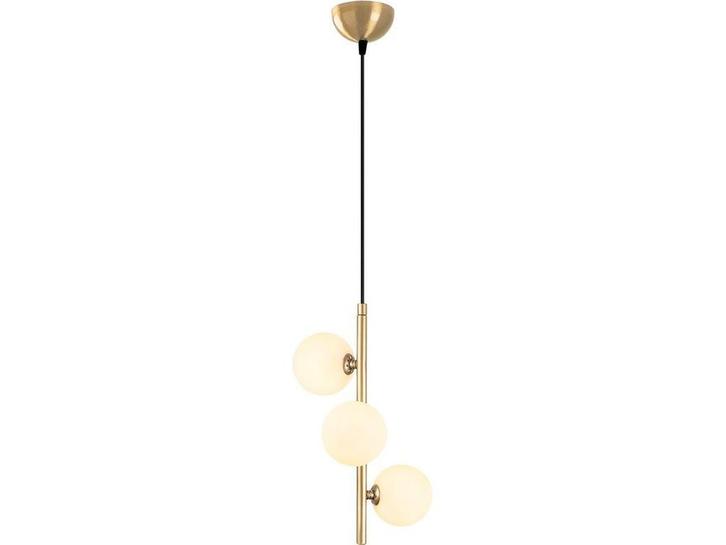 Hanglamp Domino Glas Goud 3-Lichts, Huis en Inrichting, Woonaccessoires | Overige, Nieuw, Verzenden