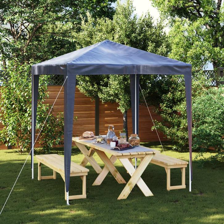vidaXL Partytent 2x2 m blauw, Tuin en Terras, Partytenten, Partytent, Nieuw, Verzenden
