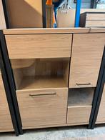 Serval vitrine/bergkast, blonde oak, Nieuw, Glas