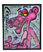 MoonTje - Pink Panther Thumbs-Up for Coca, Louis Vuitton, Antiek en Kunst, Kunst | Schilderijen | Modern