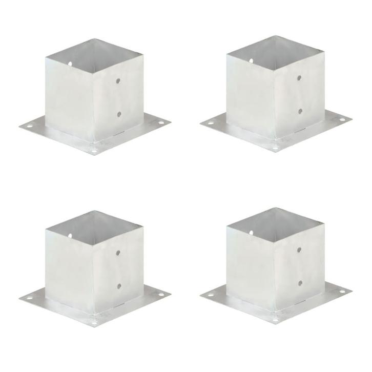 vidaXL Paalankers 4 st 141 mm gegalvaniseerd metaal, Tuin en Terras, Palen, Balken en Planken, Nieuw, Verzenden