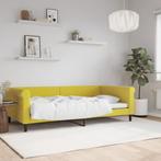 vidaXL Slaapbank 100x200 cm fluweel geel, Huis en Inrichting, 100 cm, Eenpersoons, Verzenden, Nieuw