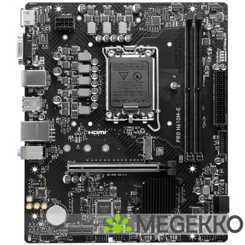 MSI PRO H610M-E moederbord Intel H610 LGA 1700 micro ATX, Computers en Software, Moederborden, Nieuw, Verzenden