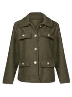 Jasje Bouclé Groen, damesjas, Kleding | Dames, Verzenden, Nieuw