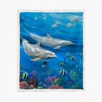 Fleecedeken - Dolphins - 150x200cm, Ophalen of Verzenden, Nieuw
