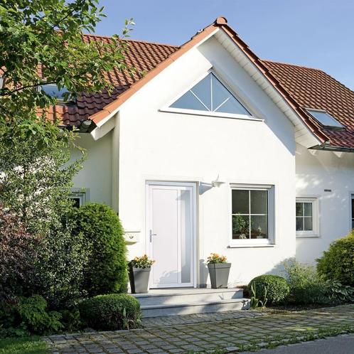 vidaXL Voordeur 98x208 cm PVC wit, Doe-het-zelf en Verbouw, Deuren en Horren, Nieuw, Verzenden