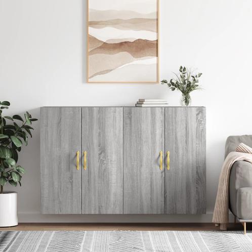vidaXL Hangkasten 2 st 69,5x34x90 cm grijs sonoma, Huis en Inrichting, Kasten | Buffetkasten, 25 tot 50 cm, Nieuw, Overige houtsoorten