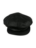 Vintage ESCO Leather Cap Black maat M, Ophalen of Verzenden, Zo goed als nieuw, Vintage