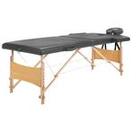 vidaXL Massagetafel met 2 zones 186x68 cm houten frame, Sport en Fitness, Massageproducten, Verzenden, Nieuw