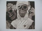 James Groleau - Large etching Mezzotint  Dress Up