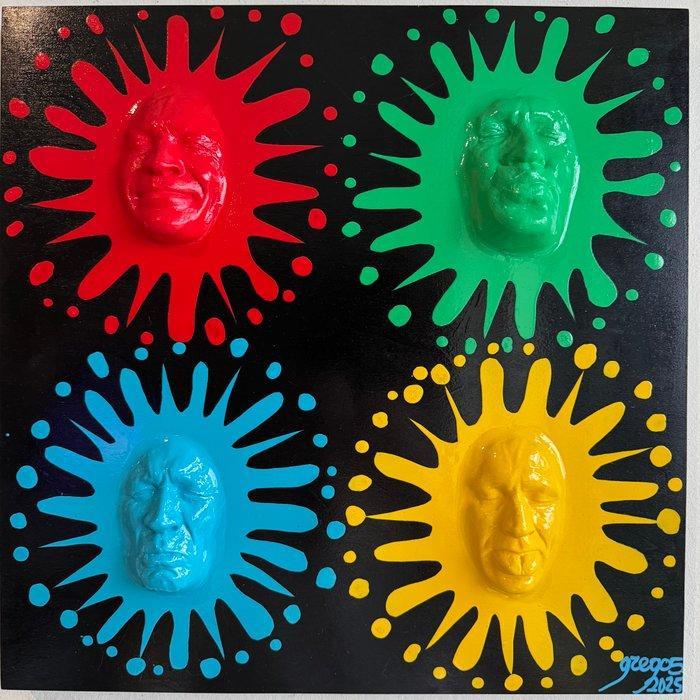 gregos - Colored splashes, Antiek en Kunst, Kunst | Designobjecten