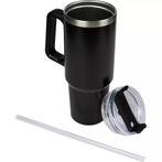 Benson Thermosbeker - 900 ml - Zwart - Transparante Dekse..., Huis en Inrichting, Keuken | Keukenbenodigdheden, Ophalen of Verzenden