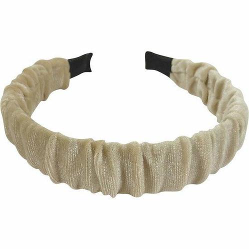 Haarband Diadeem Velvet Gerimpeld Beige, Sieraden, Tassen en Uiterlijk, Uiterlijk | Haarverzorging