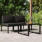 vidaXL 3-delige Loungeset met kussens aluminium, Verzenden, Nieuw, Aluminium, Loungeset